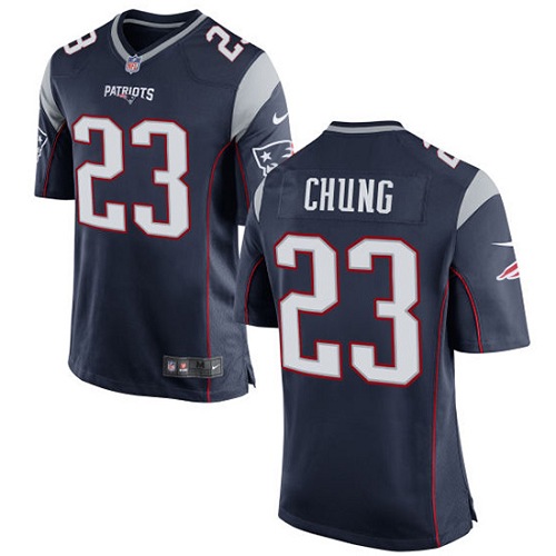 Nike Patriots #23 Patrick Chung Navy Blue Team Color Youth Stitched NFL New Elite Jersey